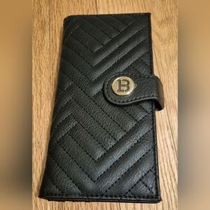 Bostanten Women's Black Quilted Wallet NWOY